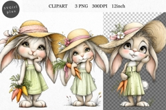 Bunny Clipart, Easter Clipart, Whimsical Clipart, Product Image 1