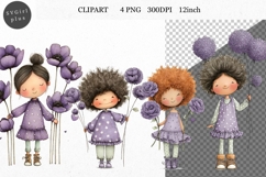 Girl PNG, Girl Clipart, Whimsical Clipart Product Image 1