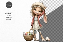 Bunny Clipart, Easter Clipart, Whimsical Clipart, Product Image 1