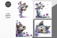 Wolf JPG, Whimsical JPG, JPG, Junk journal, Product Image 1