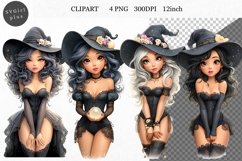 Witch Girl PNG, Girl Clipart, Whimsical Clipart Product Image 1