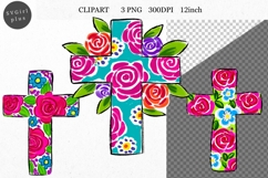 Cross clipart, Jesus, Easter clipart, Whimsical Clipart Product Image 1