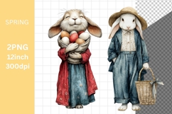 Bunny Clipart, Easter Clipart, Whimsical Clipart, Product Image 1