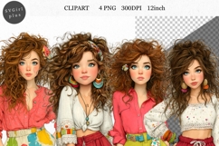Girl PNG, Girl Clipart, Whimsical Clipart Product Image 1