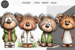Teddy Bear Clipart, Whimsical Clipart Product Image 1