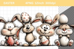 Bunny Clipart, Easter Clipart, Whimsical Clipart, Product Image 1