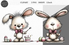 Bunny Clipart, Easter Clipart, Whimsical Clipart, Product Image 1