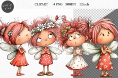 Fairy Girl PNG, Girl Clipart, Whimsical Clipart Product Image 1