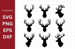 Reindeer SVG, Silhouette, Cricut Product Image 1