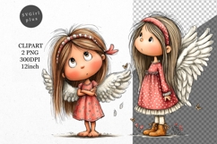 Angel Clipart, Valentines Day Clipart, Whimsical Clipart Product Image 1