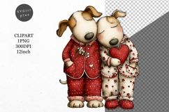 Dog Clipart, Valentines Day Clipart, Whimsical Product Image 1
