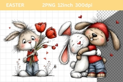 Bunny Clipart, Easter Clipart, Whimsical Clipart, Product Image 1