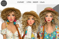 Girl PNG, Girl Clipart, Whimsical Clipart Product Image 1