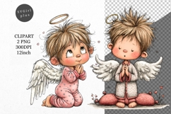 Angel Clipart, Valentines Day Clipart, Whimsical Clipart Product Image 1