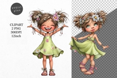 Girl PNG, Girl Clipart, Whimsical Clipart Product Image 1