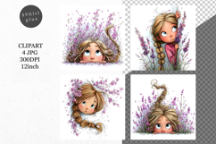 Peeking Girl, Whimsical JPG, JPG, Junk journal, Product Image 1