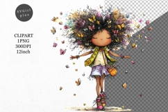 Girl PNG, Girl Clipart, Whimsical Clipart Product Image 1
