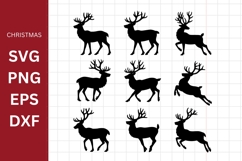 Reindeer SVG, Silhouette, Cricut Product Image 1