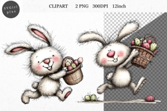 Bunny Clipart, Easter Clipart, Whimsical Clipart, Product Image 1