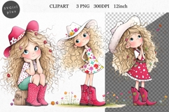 Girl PNG, Girl Clipart, Whimsical Clipart Product Image 1