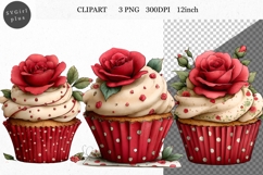 Cupcake PNG, Mother's Day PNG, Whimsical Clipart, Product Image 1