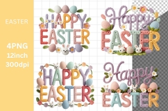 Happy Easter PNG, Easter Clipart, Product Image 1