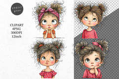 Girl PNG, Girl Clipart, Whimsical Clipart Product Image 1