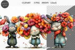 Bunny Clipart, Easter Clipart, Whimsical Clipart, Product Image 1