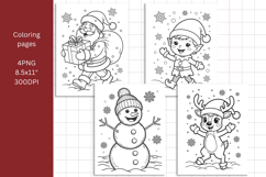 Christmas coloring pages for kids Product Image 1