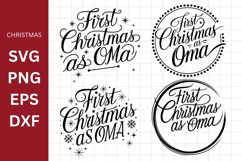 First Christmas As Oma SVG, Ornament Product Image 1