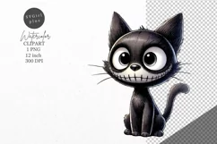 Halloween clipart, Zombie cat clipart, Autumn clipart Product Image 1