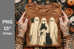 Halloween PNG, Ghost and Cats PNG Product Image 1
