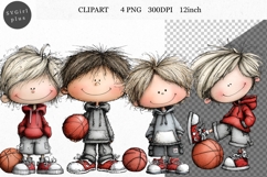 Boy PNG, Boy Clipart, Whimsical Clipart Product Image 1