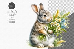 Easter bunny clipart, Bunny clipart, Spring clipart Product Image 1