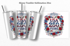 USA Tumbler Wrap, Tumbler Wrap 20oz, 4th of July Product Image 1