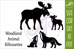 Woodland animal Silhouette Animals for laser cutting 1 Product Image 4