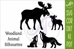 Woodland animal Silhouette Animals for laser cutting 1 Product Image 4