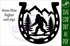 Horse Shoe Bigfoot wall sign Product Image 4