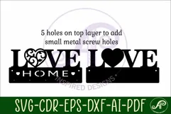 Love word Key holder designs for wood and metal Product Image 4