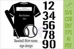 Personalized Softball and Baseball Jersey Sign SVG, Custom Product Image 4