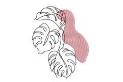 Monstera Leaf Machine Embroidery Design Product Image 1