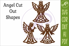 Angel SVG Silhouette, Guardian Angel Laser Cut Files 3 Product Image 4