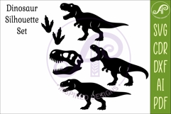 Dinosaur SVG Design for Laser Cutting, Jurassic Dino 5 Product Image 4