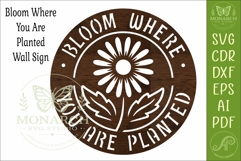 Bloom Where You Are Planted Floral Wall Sign, Inspirational Product Image 4