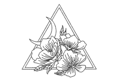 Boho Floral Arrangement, Machine embroidery Design Product Image 1