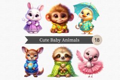 Cute baby animals bundle, Baby animals clipart, Animals Product Image 1
