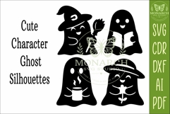 Cute Ghost SVG Halloween Laser Cut Silhouettes 1 Product Image 4