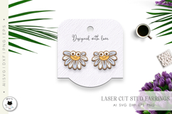 Daisy Stud Earrings | Floral Laser Cut Earrings Product Image 2