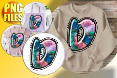 D Doodle Letter Valentine Festive Cheerful Style! Product Image 1