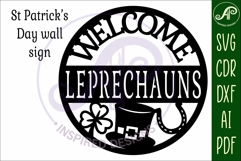 Leprechauns Welcome St. Patrick's Day wall sign Product Image 3